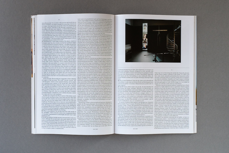 Künstler*innenbeitrag / Artist feature in Camera Austria International 169/2025, S. / pp. 50–51.

Doppelseite / spread: Jakob Ganslmeier & Ana Zibelnik, S. / pp. 50–51.