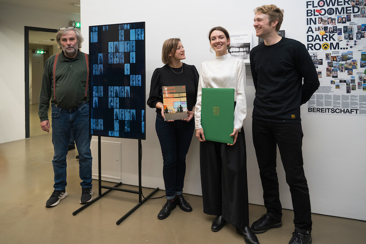 Preisverleihung<br>
Camera Austria-Preis für zeitgenössische Fotografie der Stadt Graz 2025 an<br>
Jakob Ganslmeier & Ana Zibelnik<br>
Foto: Natascha Reiterer