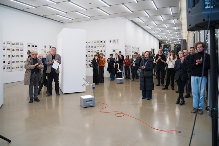 Eröffnung<br>Klara Källström & Thobias Fäldt: The Space Between<br>Preisverleihung<br>Camera Austria-Preis für zeitgenössische Fotografie der Stadt Graz 2025 an<br>
Jakob Ganslmeier & Ana Zibelnik
<br>Foto: Natascha Reiterer