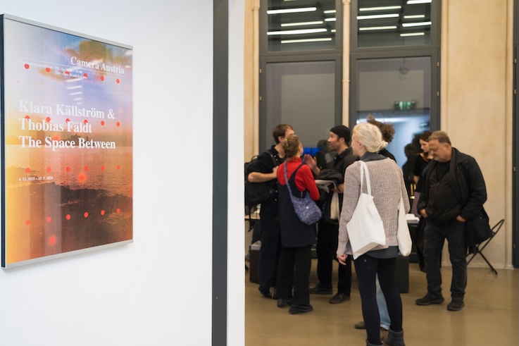 Eröffnung<br>Klara Källström & Thobias Fäldt: The Space Between<br>Preisverleihung<br>Camera Austria-Preis für zeitgenössische Fotografie der Stadt Graz 2025 an<br>
Jakob Ganslmeier & Ana Zibelnik
<br>Foto: Natascha Reiterer