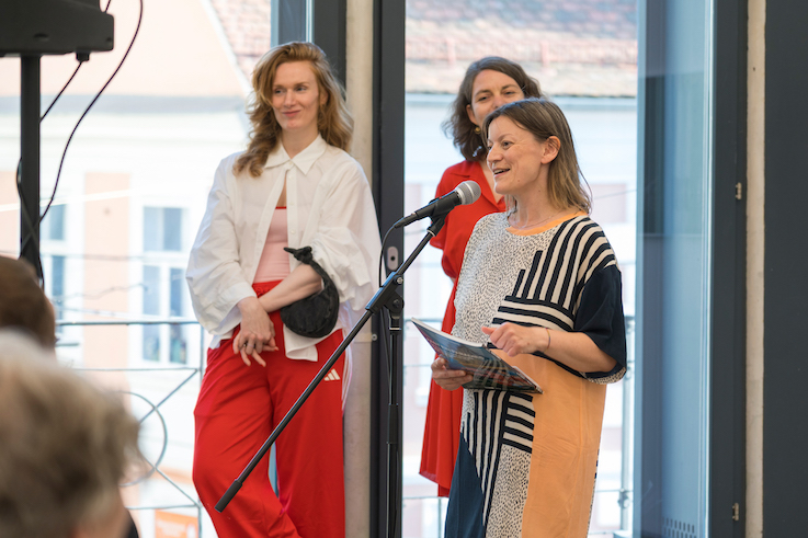 Eröffnung<br>
Luise Marchand: Aussicht auf Gewinn<br>
Camera Austria 2026<br>
Foto: Natascha Reiterer