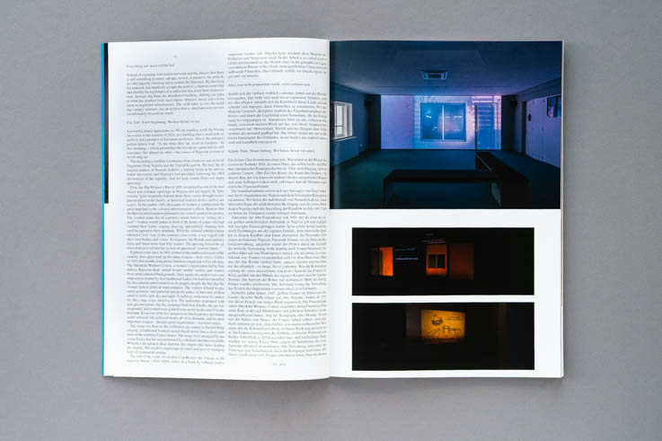 Künstlerinnenbeitrag / Artist feature in <i>Camera Austria International</i> 174/2026, S. / pp. 29–36.<br><br>Doppelseite / spread: Onyeka Igwe, S. / pp. 12-13.